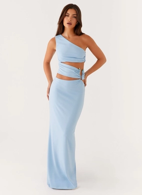 Laylani Cut Out Maxi Dress - Blue Laylani Cut Out Maxi Dress - Blue