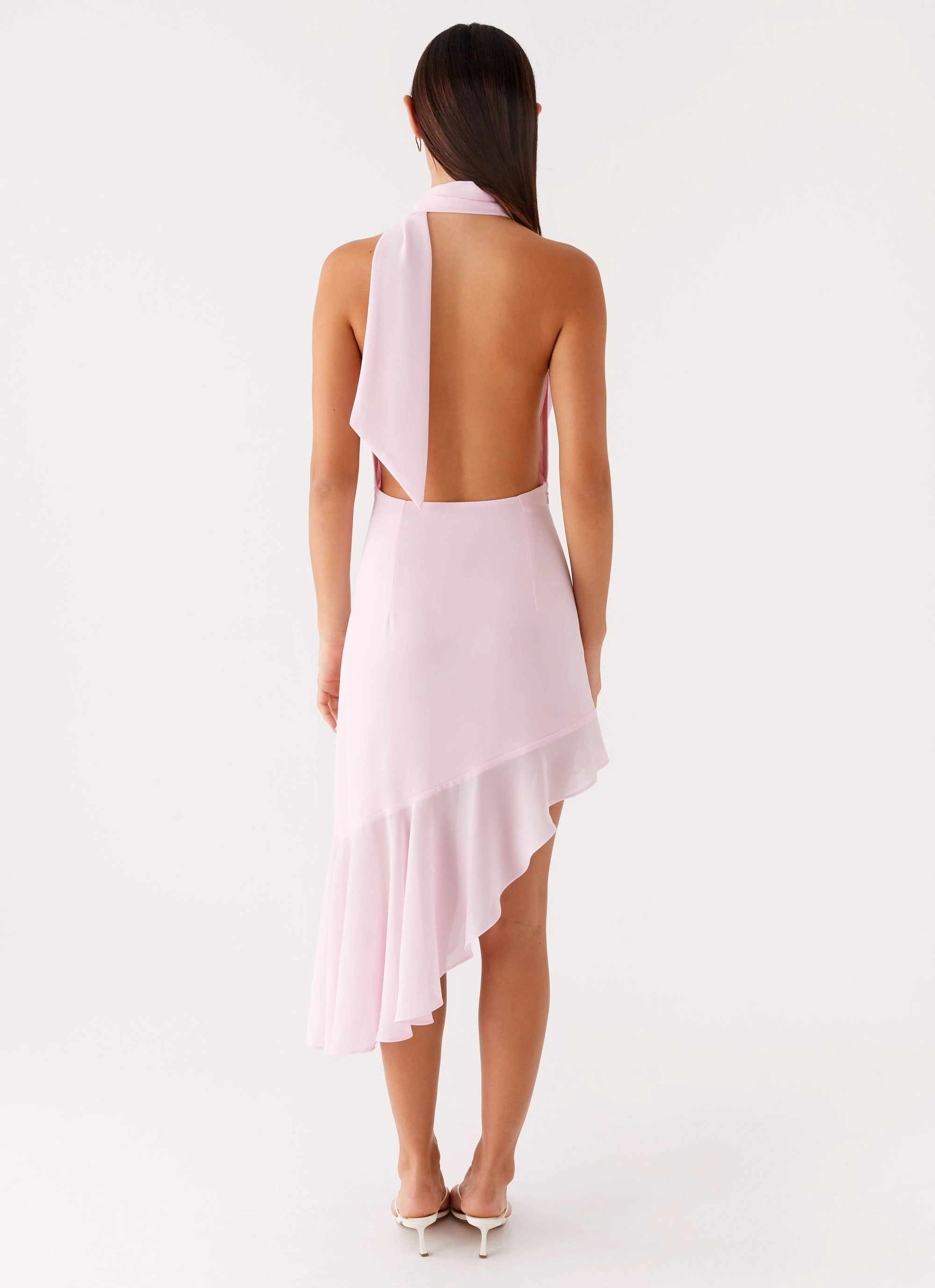 Layna Scarf Midi Dress - Pink