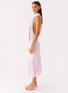 Layna Scarf Midi Dress - Pink Layna Scarf Midi Dress - Pink