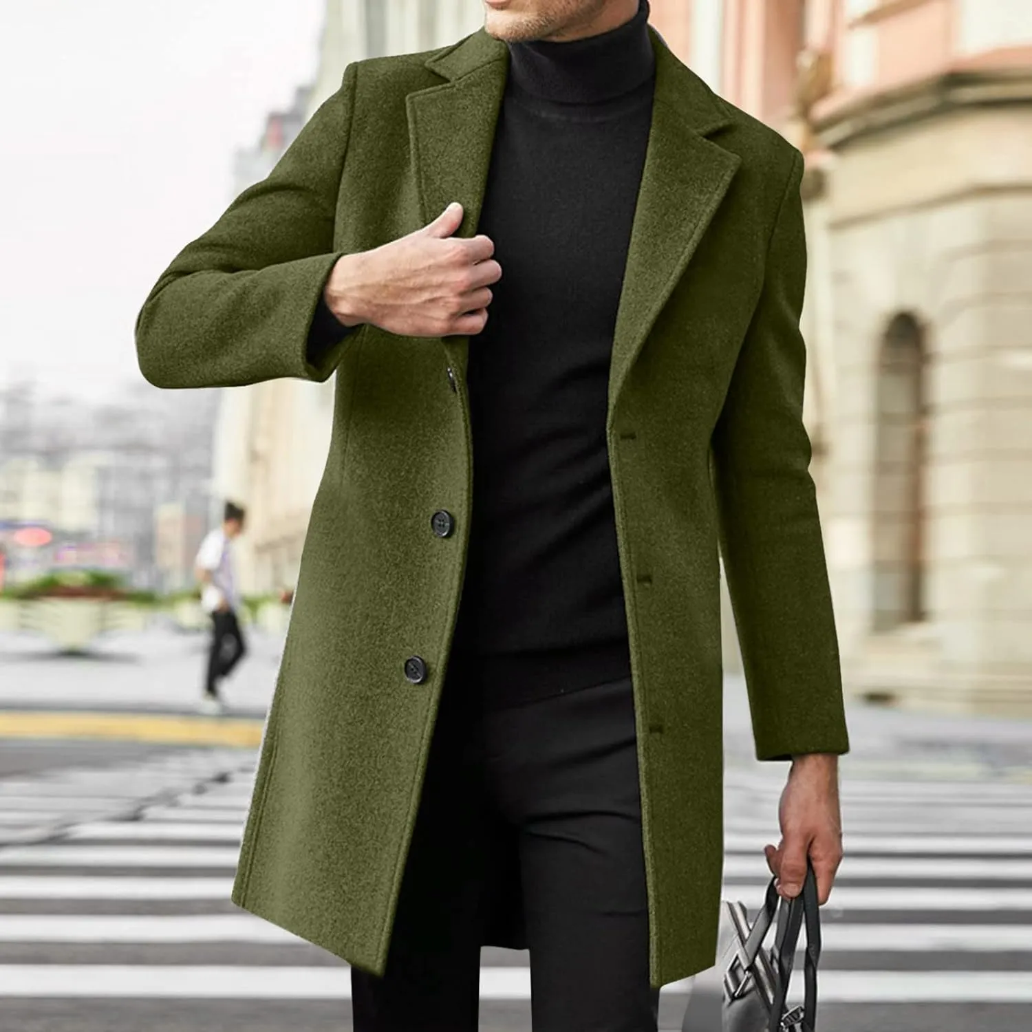 LCMTWX Coats for Men and Winter Jacket Coat Leisure Plus Size Hat Zip Pockets Cotton-Padded Warm Men's Thicken Warm