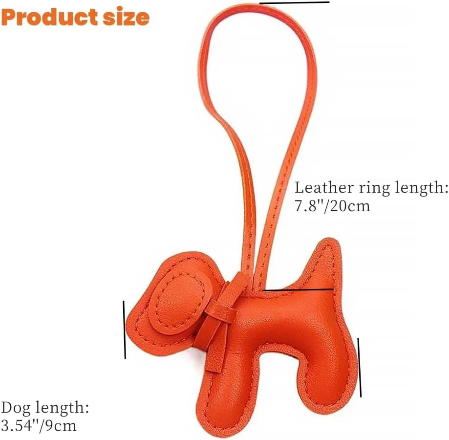 Leather dog bag charm keychain puppy bag purse pendantcute fashion bag accessories for women