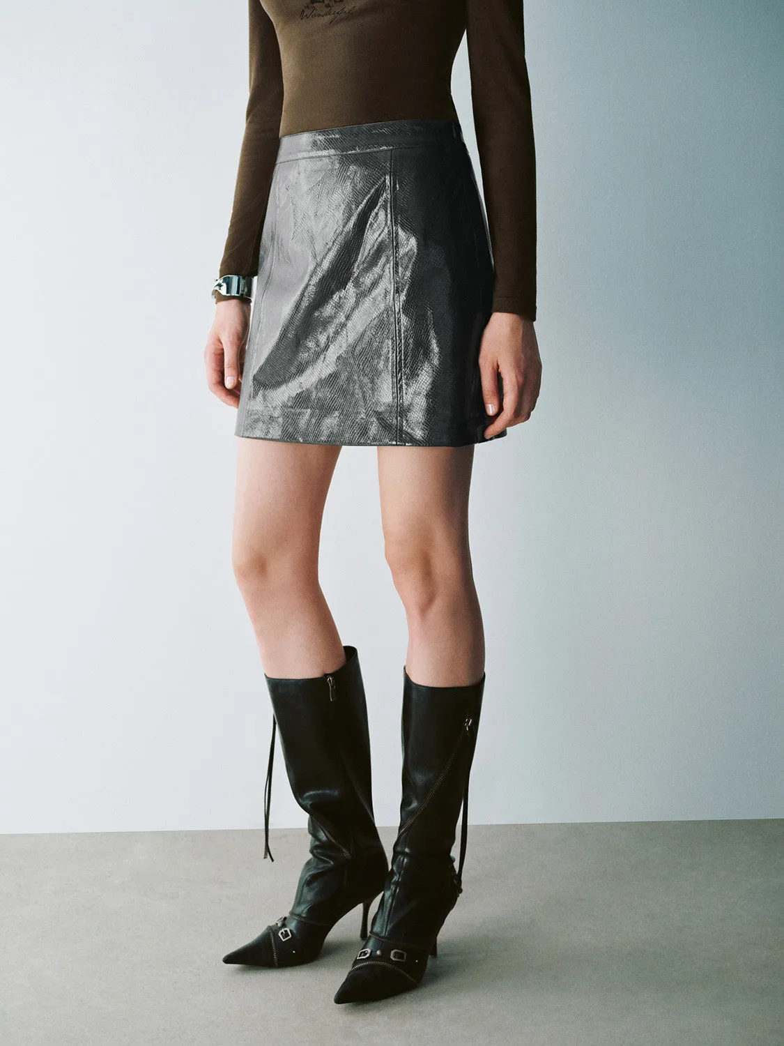 Leather Straight Skirts