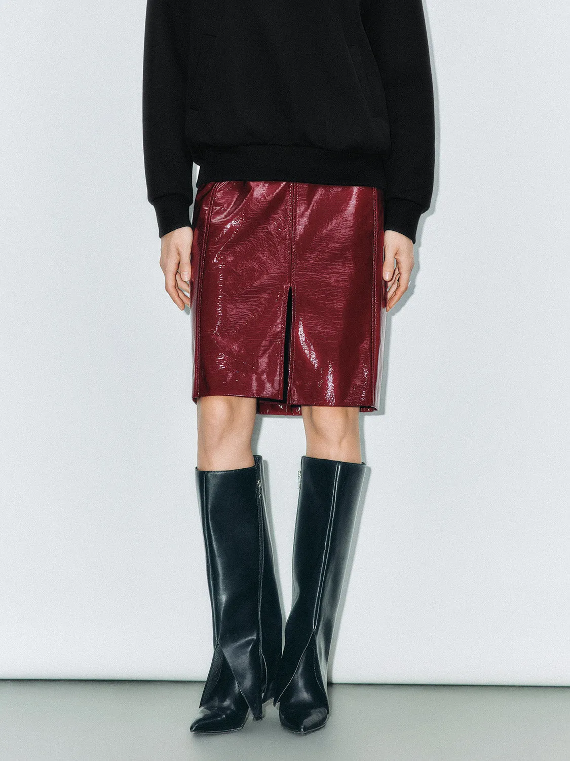 Leather Straight Skirts