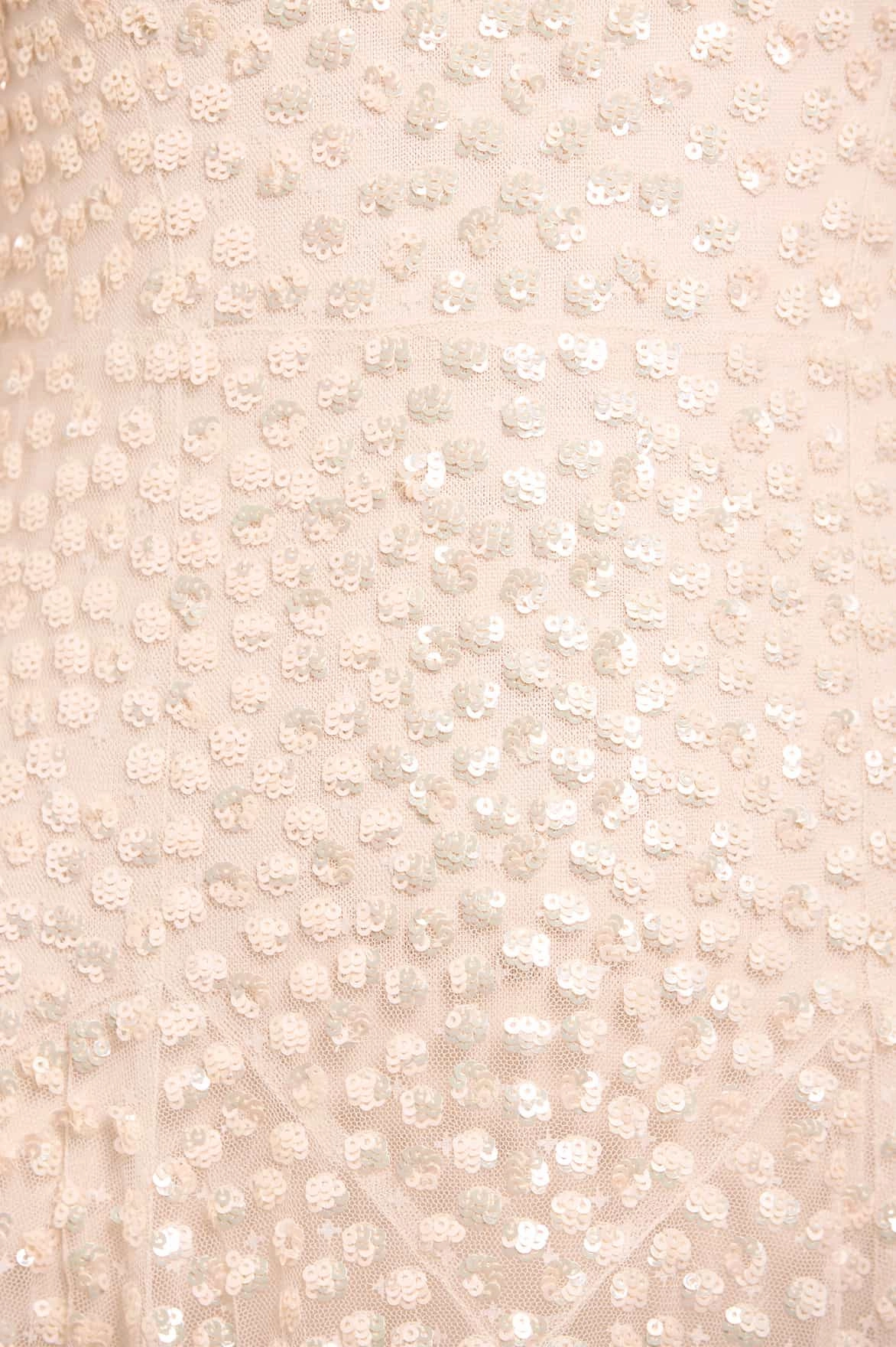 Leila Dot Sheer Ankle Gown