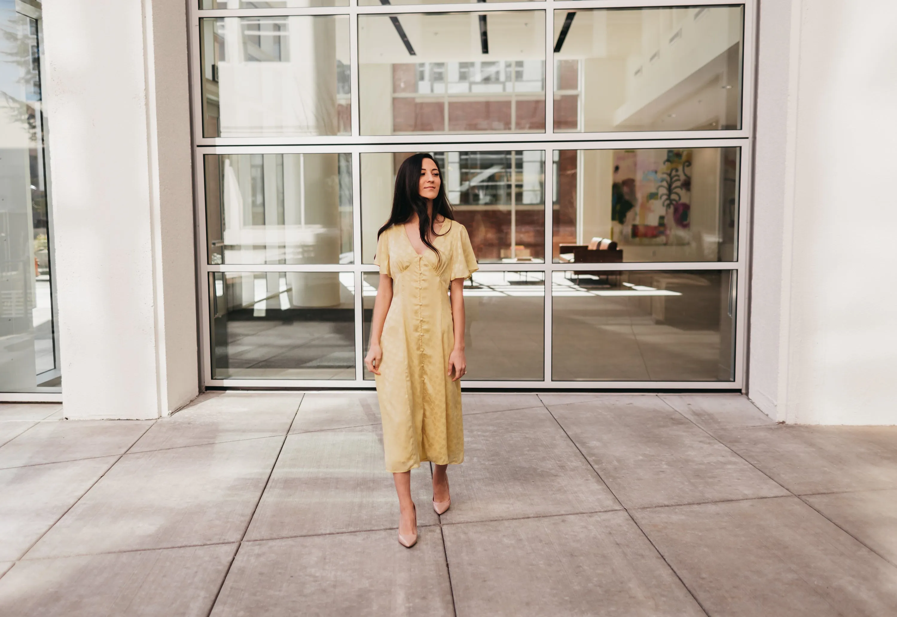Lemon Drop Midi Dress
