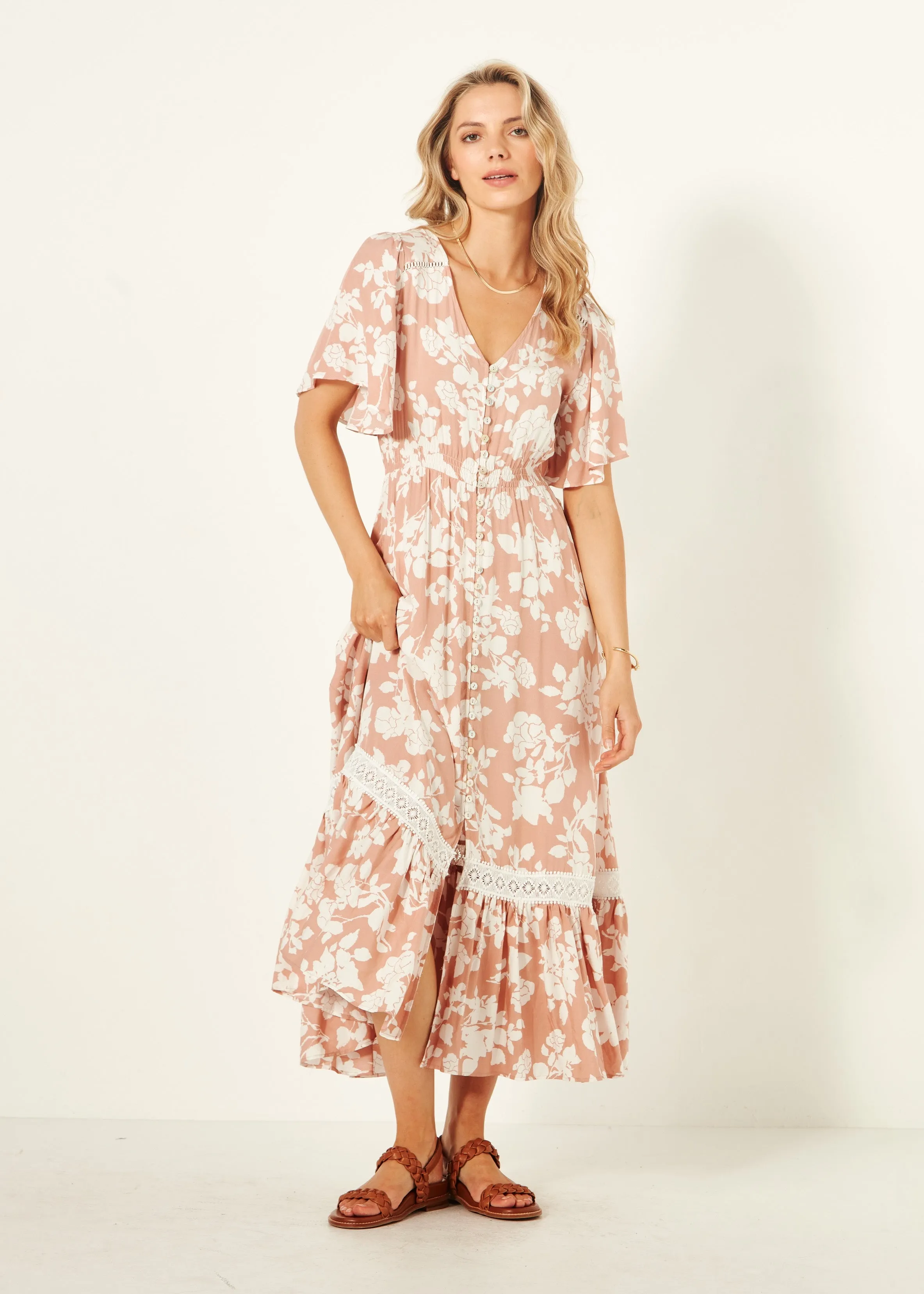 Lemon Tree Design Ltd - JolanderDress - Nude Floral