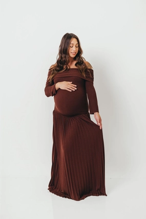 Lennox Long Sleeve Maxi Dress in Brown Lennox Long Sleeve Maxi Dress in Brown
