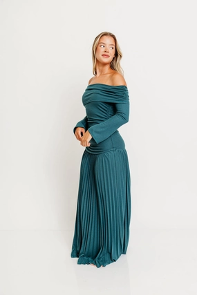 Lennox Long Sleeve Maxi Dress in Green Lennox Long Sleeve Maxi Dress in Green