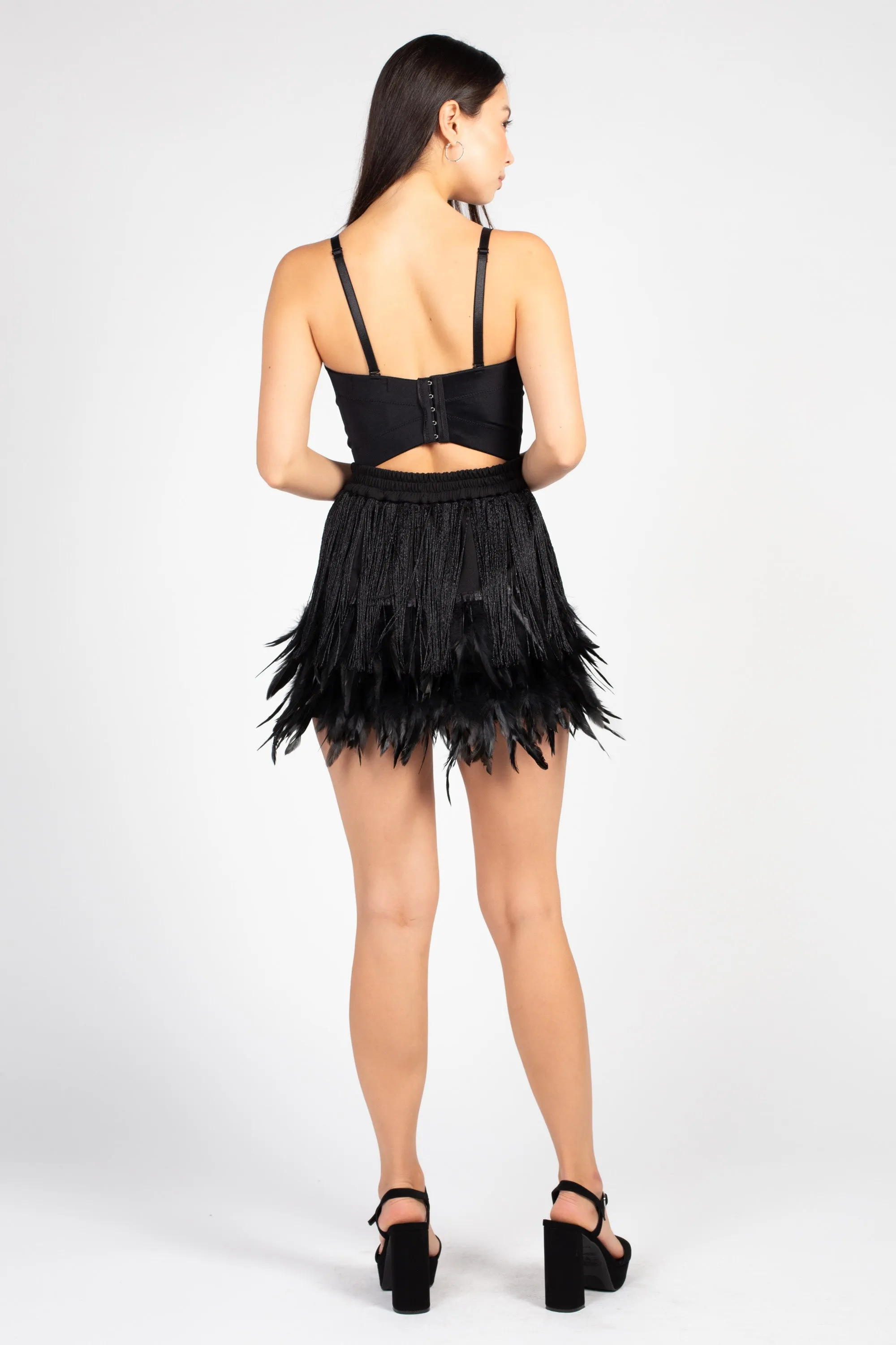 Lenore Embellished Bustier Crop Top