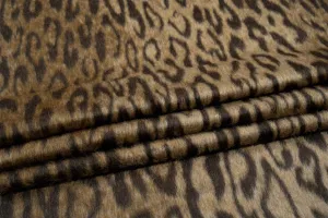 Leopard Italian Long Hair Poly Wool Coating