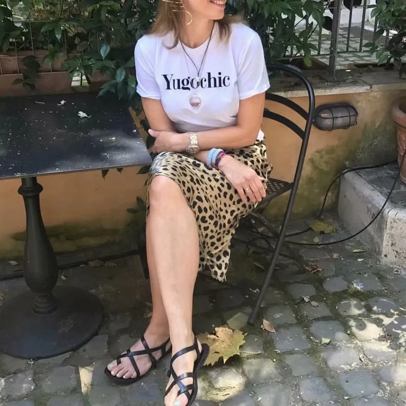 Leopard/Floral Print Satin Midi Skirts