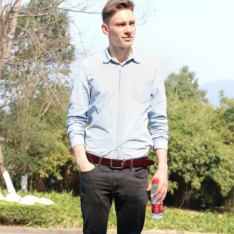 [LFMB] male genuine leather strap designer belts