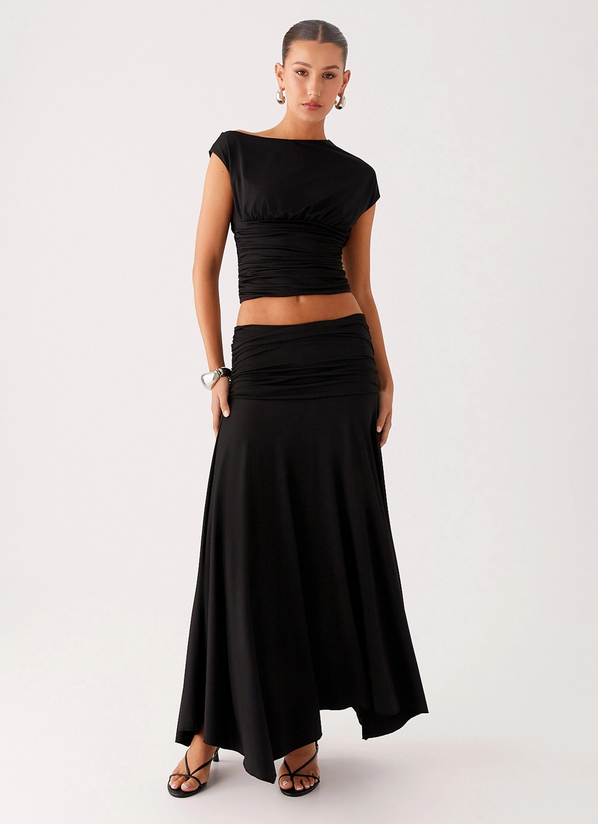 Liana Asymmetrical Top - Black