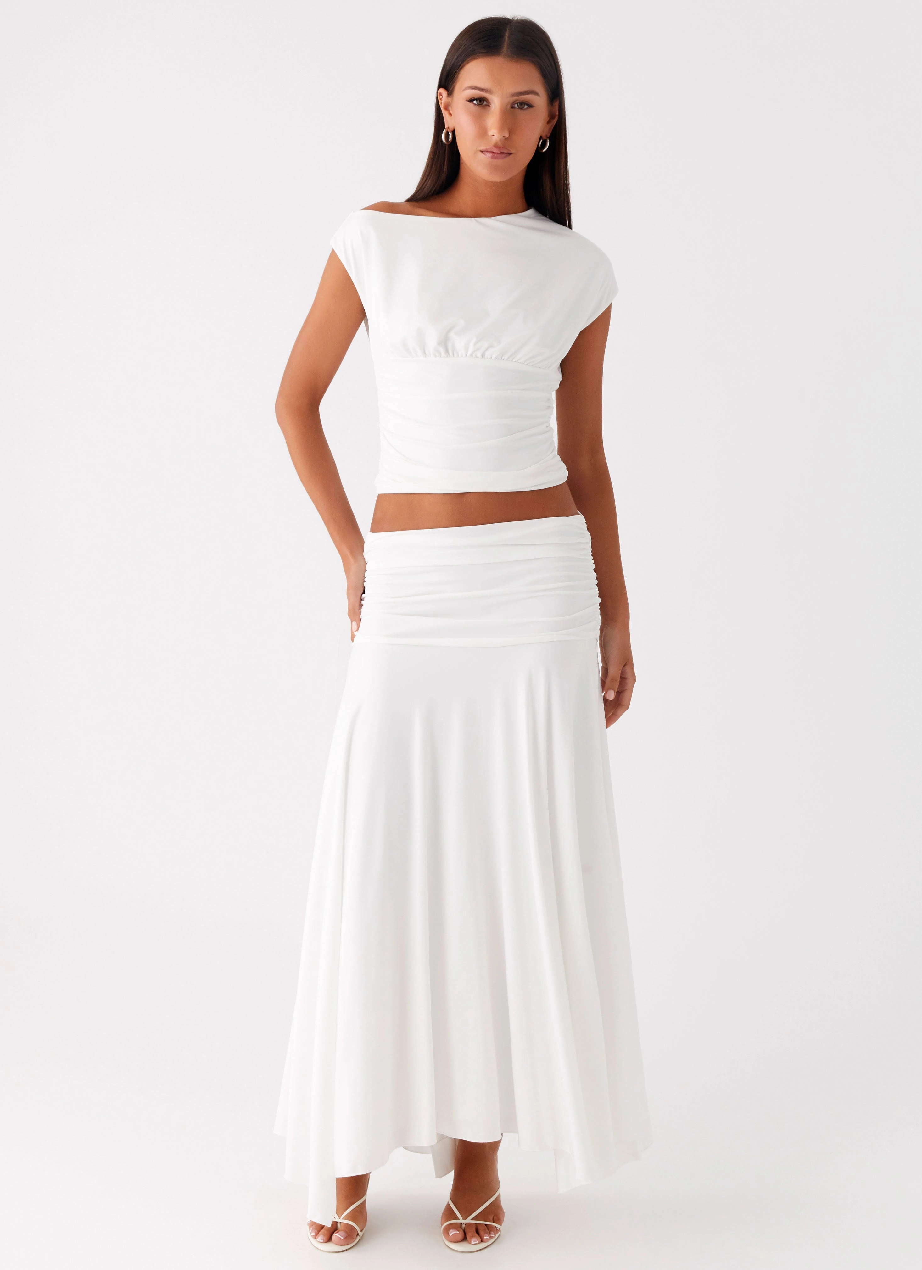 Liana Asymmetrical Top - White