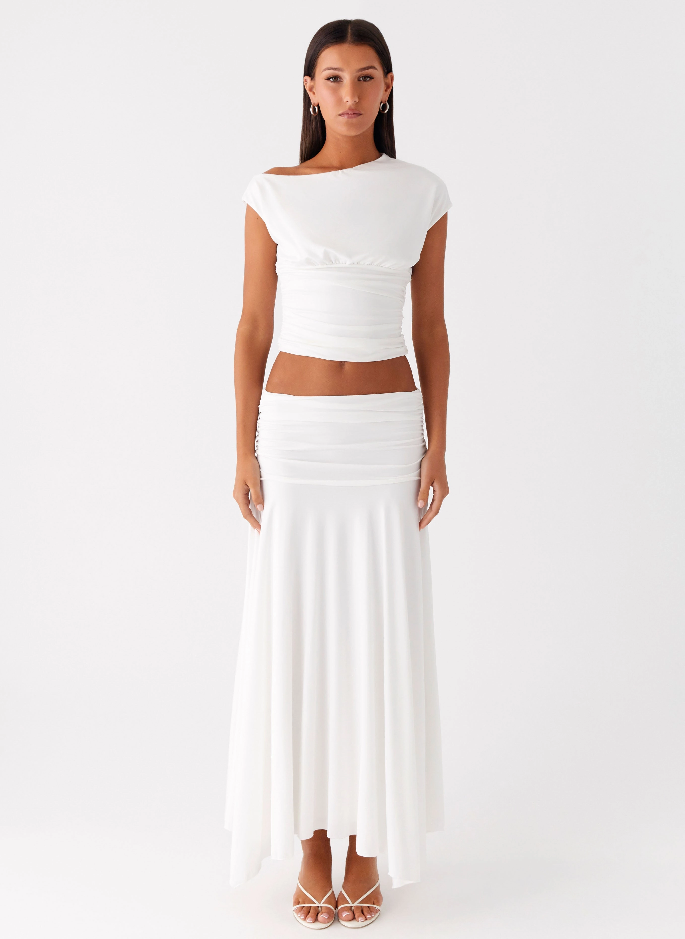 Liana Asymmetrical Top - White