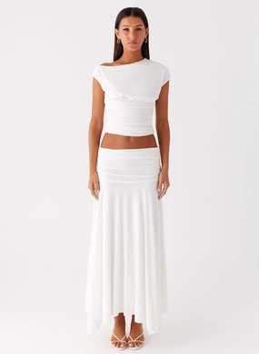 Liana Asymmetrical Top - White Liana Asymmetrical Top - White