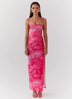 Life In Pink Maxi Dress - Abstract Bloom Life In Pink Maxi Dress - Abstract Bloom