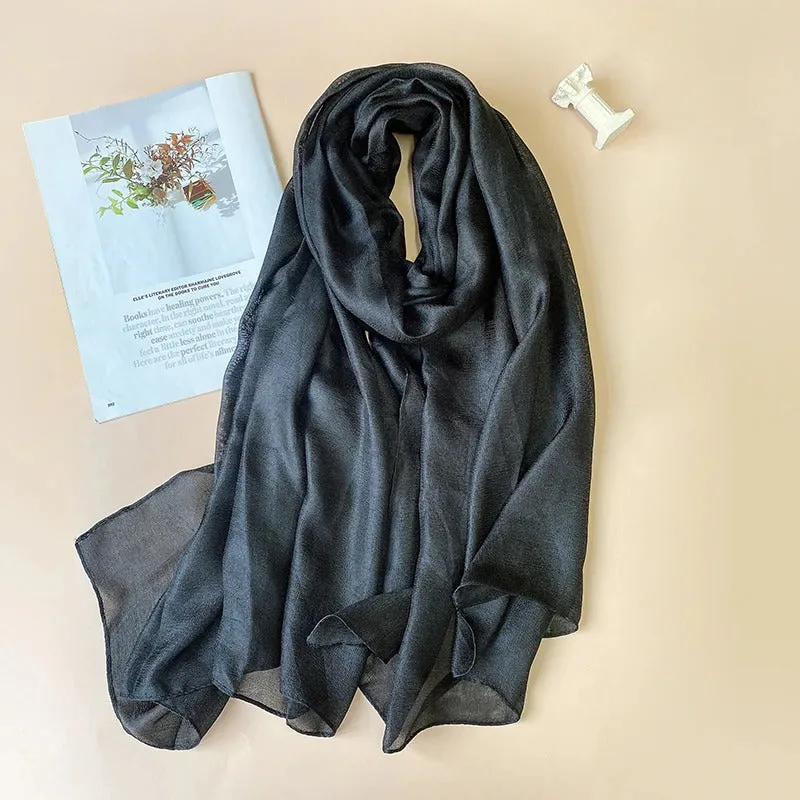 Light and Easy Summer Basics Silk Linen Shawl Scarves