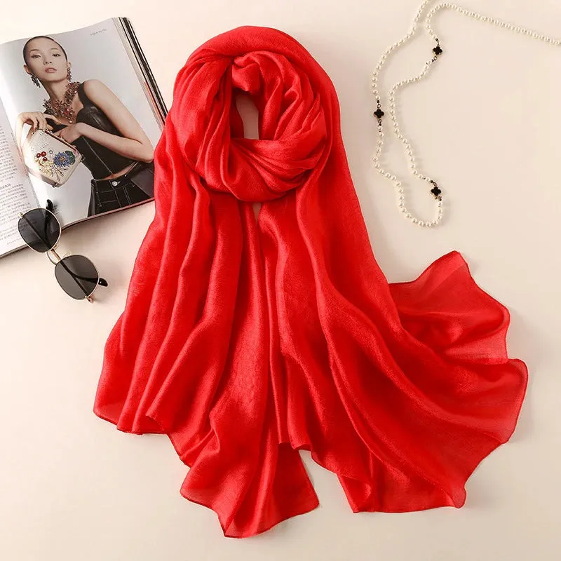 Light and Easy Summer Basics Silk Linen Shawl Scarves