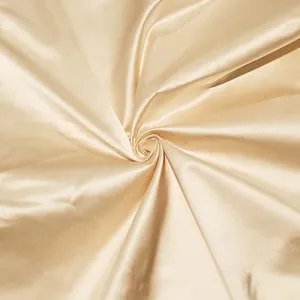 Light Pearl Beige Famous Designer Silk-Poly Bridal Satin Fabric