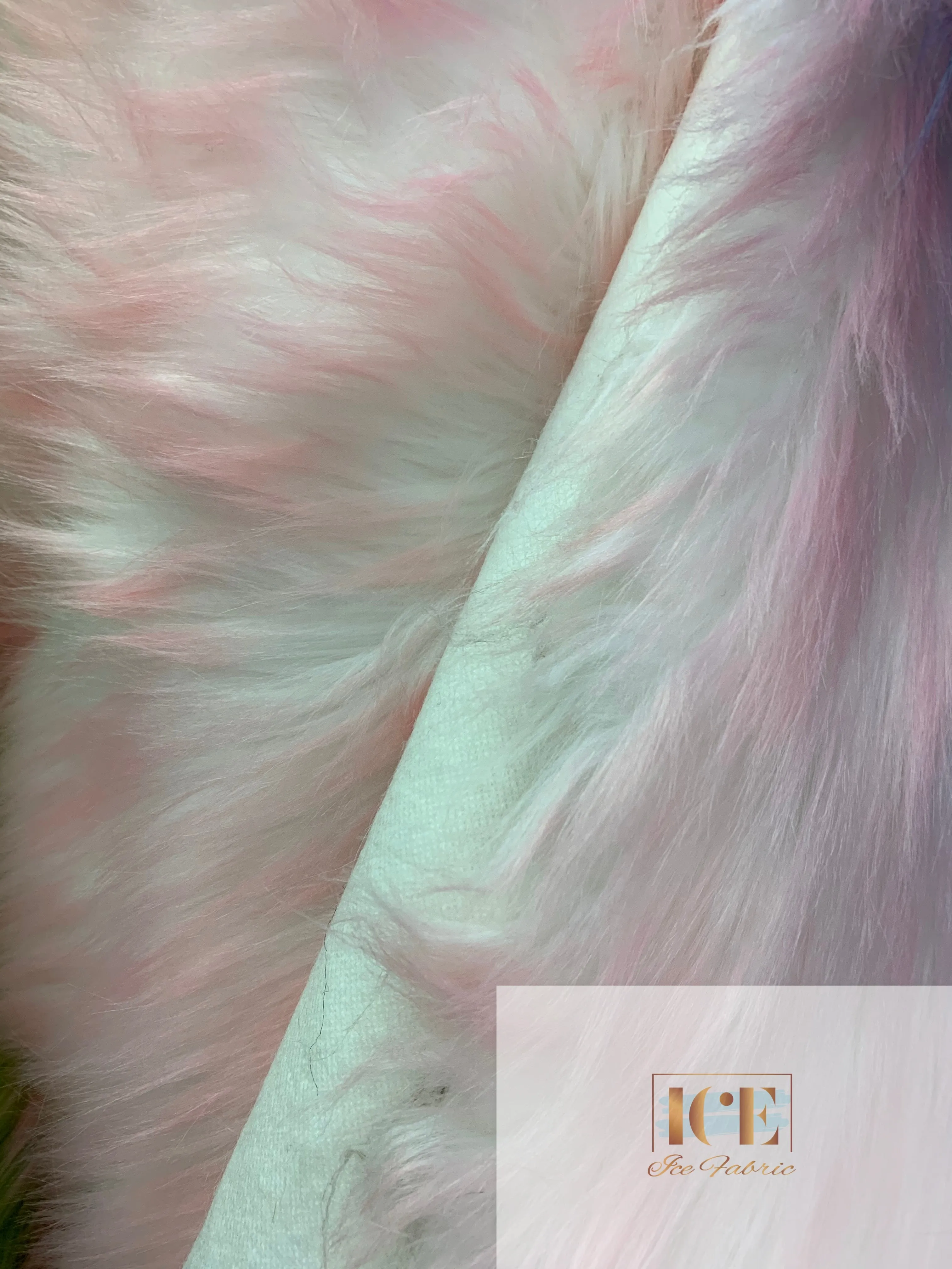 Light Pink Canadian Fox Fake Animal Faux Fur Fabric