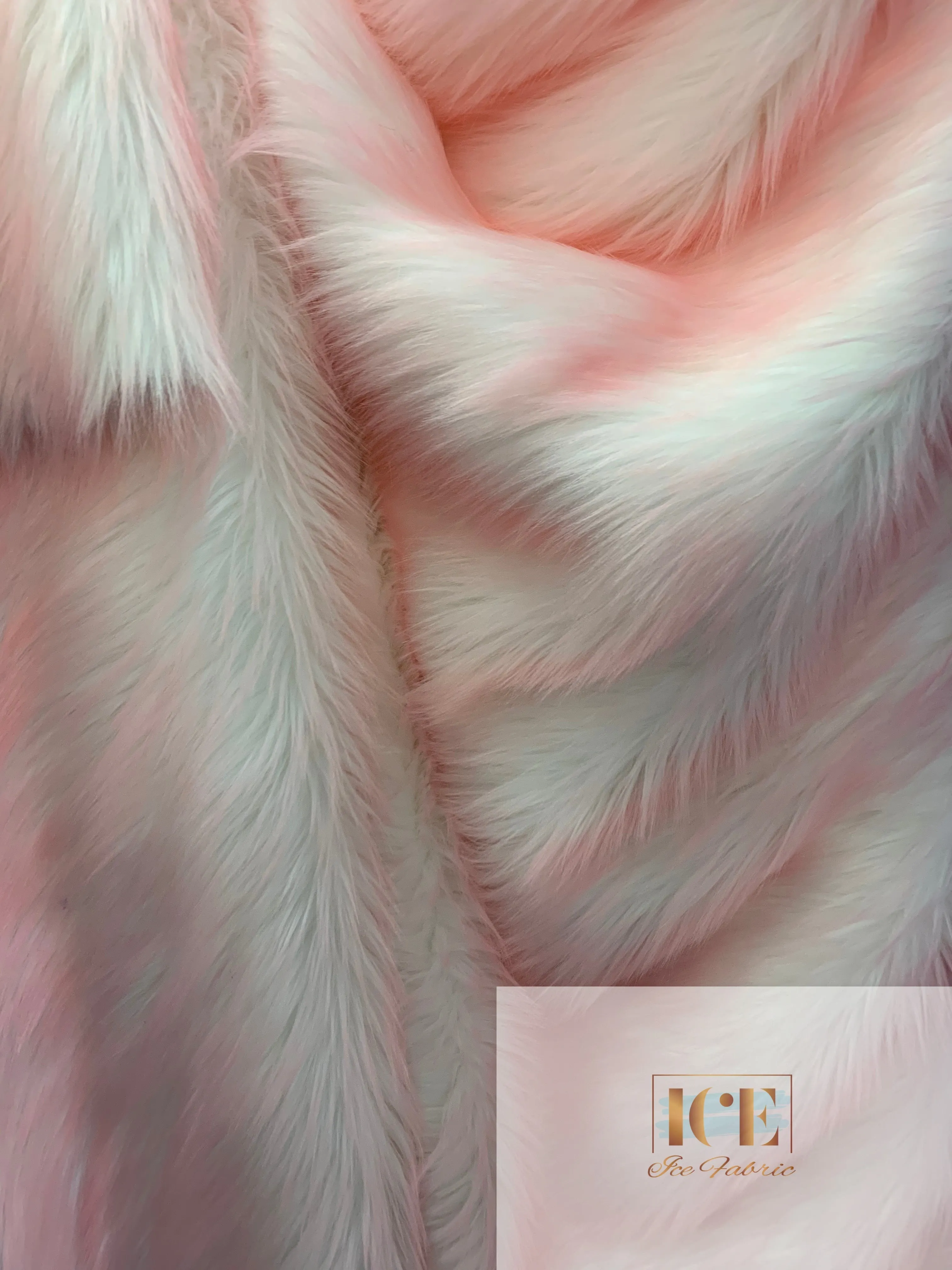Light Pink Canadian Fox Fake Animal Faux Fur Fabric