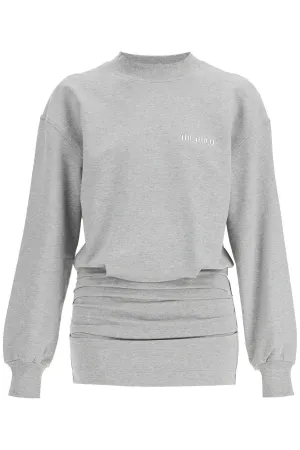 lightweight fleece mini dress 250WCA00393JJF006AA MELANGE GREY