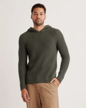 Lightweight Mongolian Cashmere Fisherman Pullover Hoodie