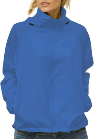 Lightweight Rain Jacket Women Waterproof Raincoats Packable Outdoor Hooded Windbreaker Rain Coat Long Sleeve Outerwear