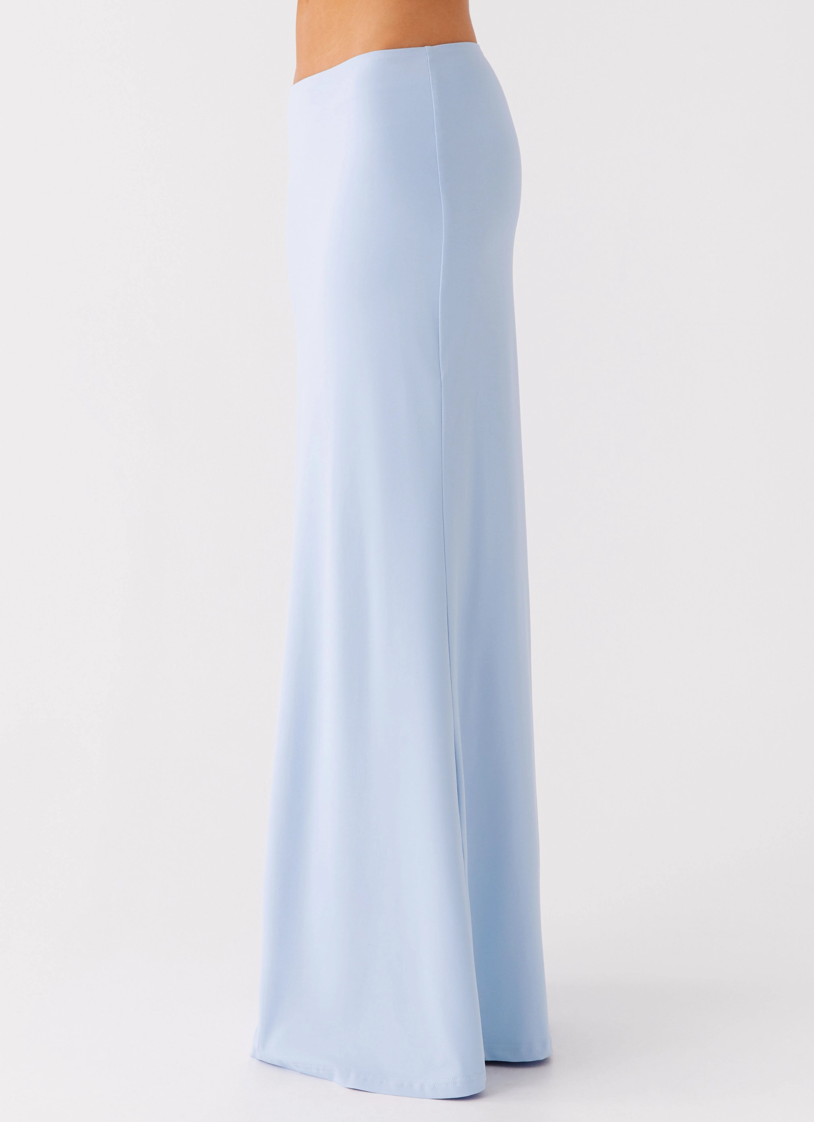 Like A Flower Maxi Skirt - Baby Blue