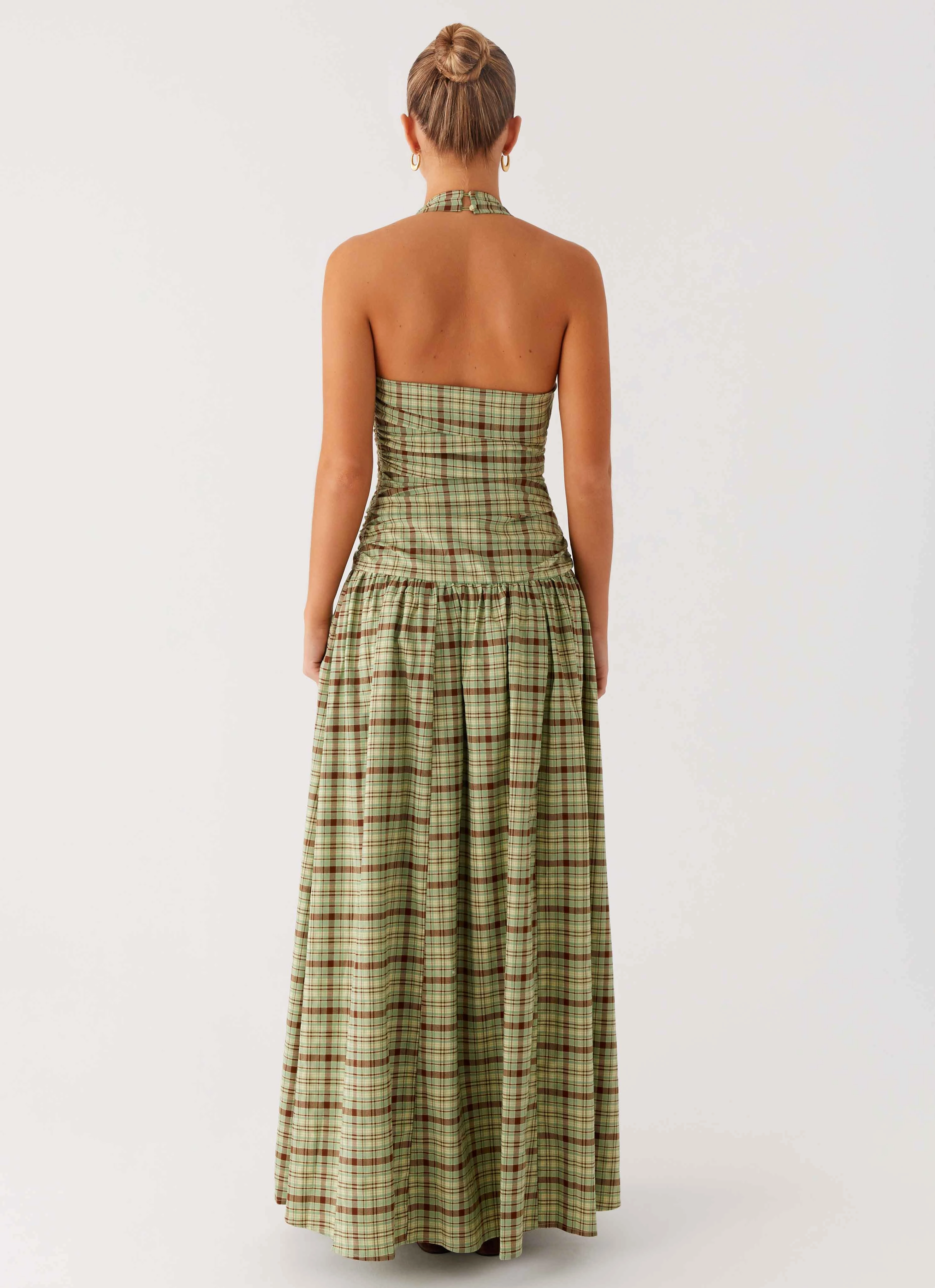 Lilith Maxi Dress - Forest Plaid