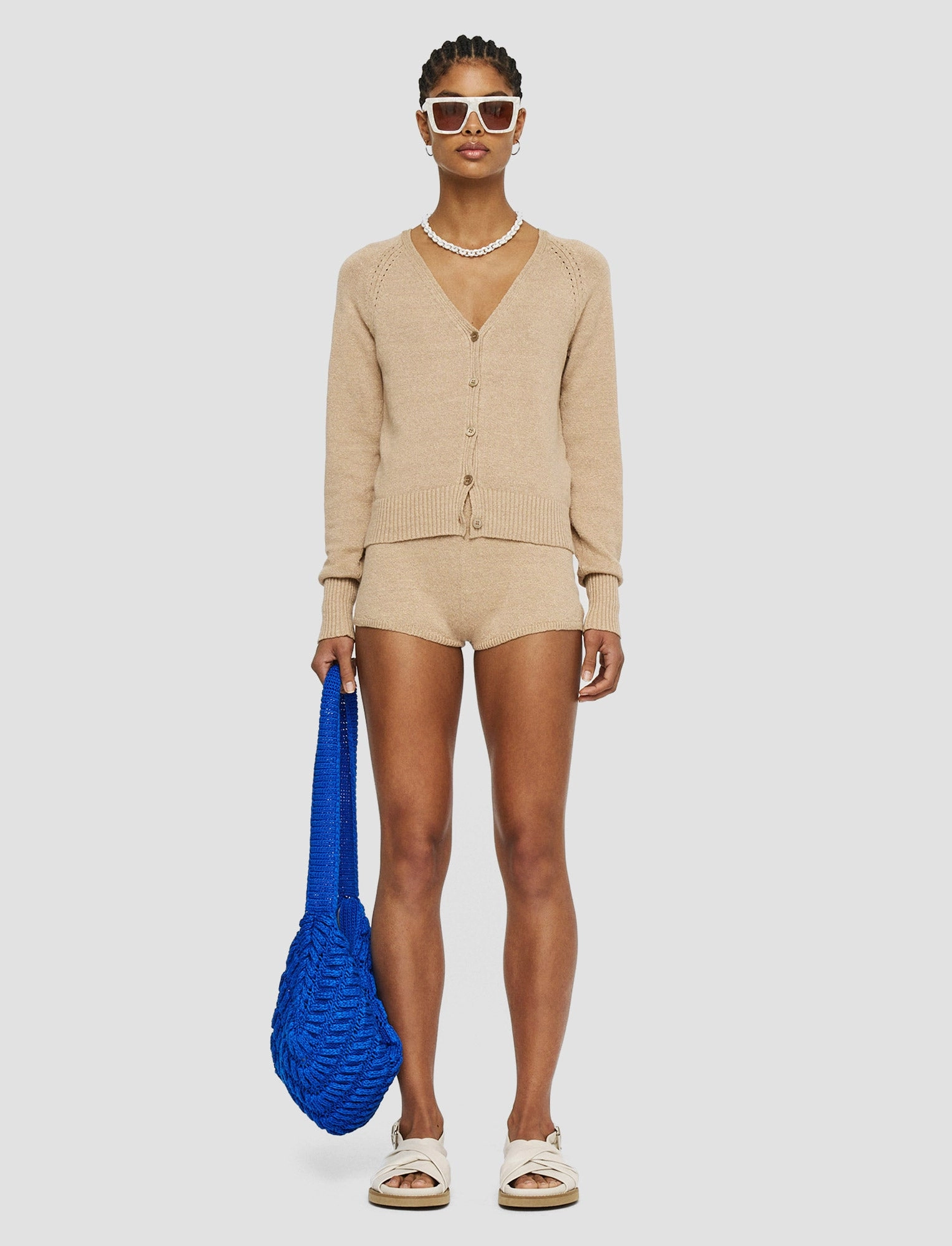 Linen Blend Knitted Cardigan