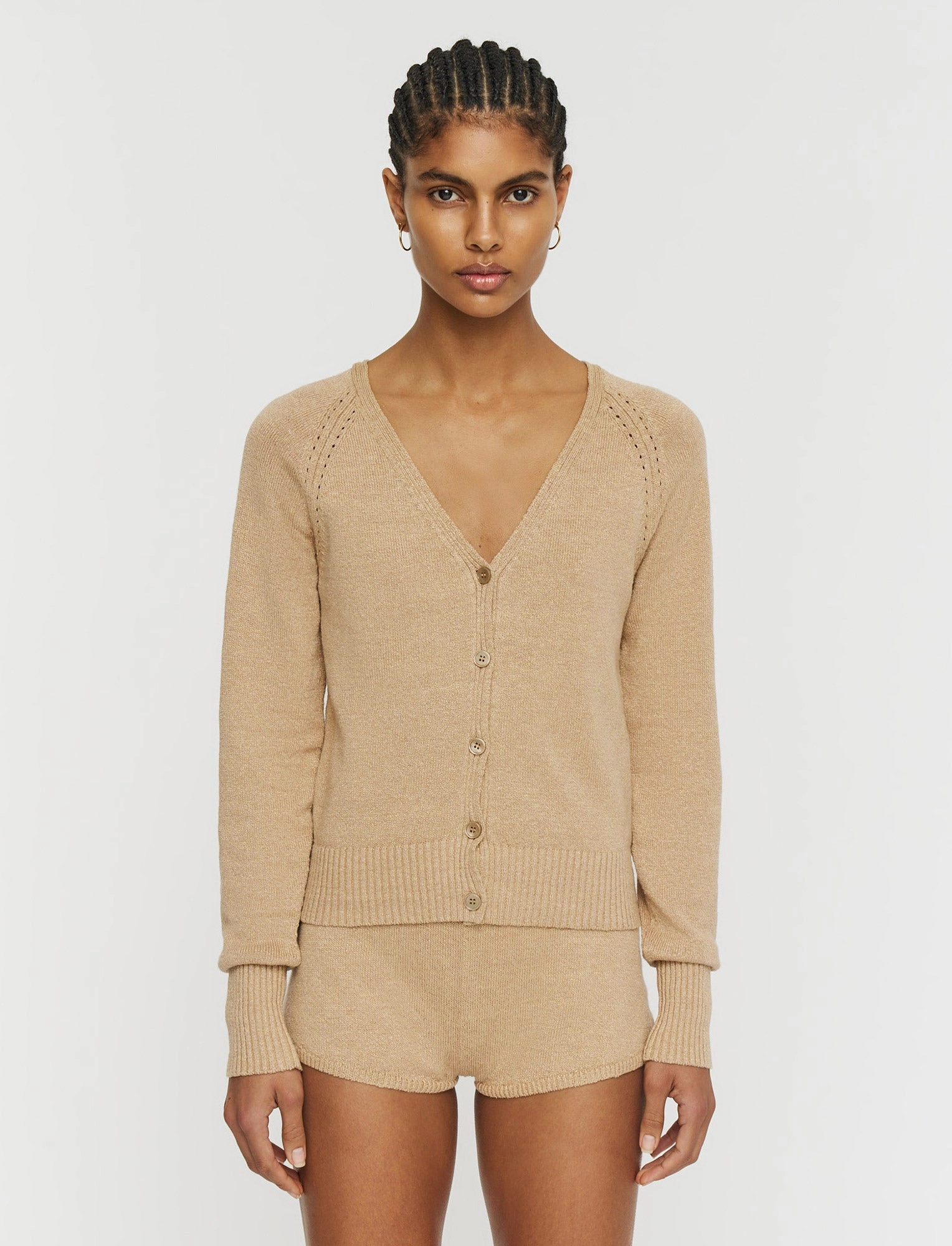Linen Blend Knitted Cardigan