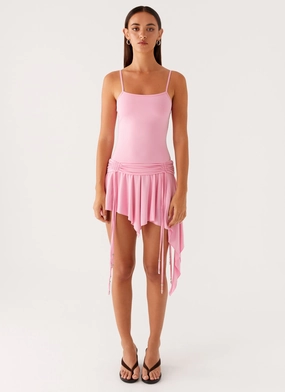 Lino Mini Dress - Baby Pink Lino Mini Dress - Baby Pink