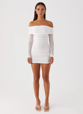 Liquid Spirit Mini Dress - White Liquid Spirit Mini Dress - White