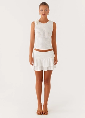 Lisbon Mini Skirt - White Lisbon Mini Skirt - White