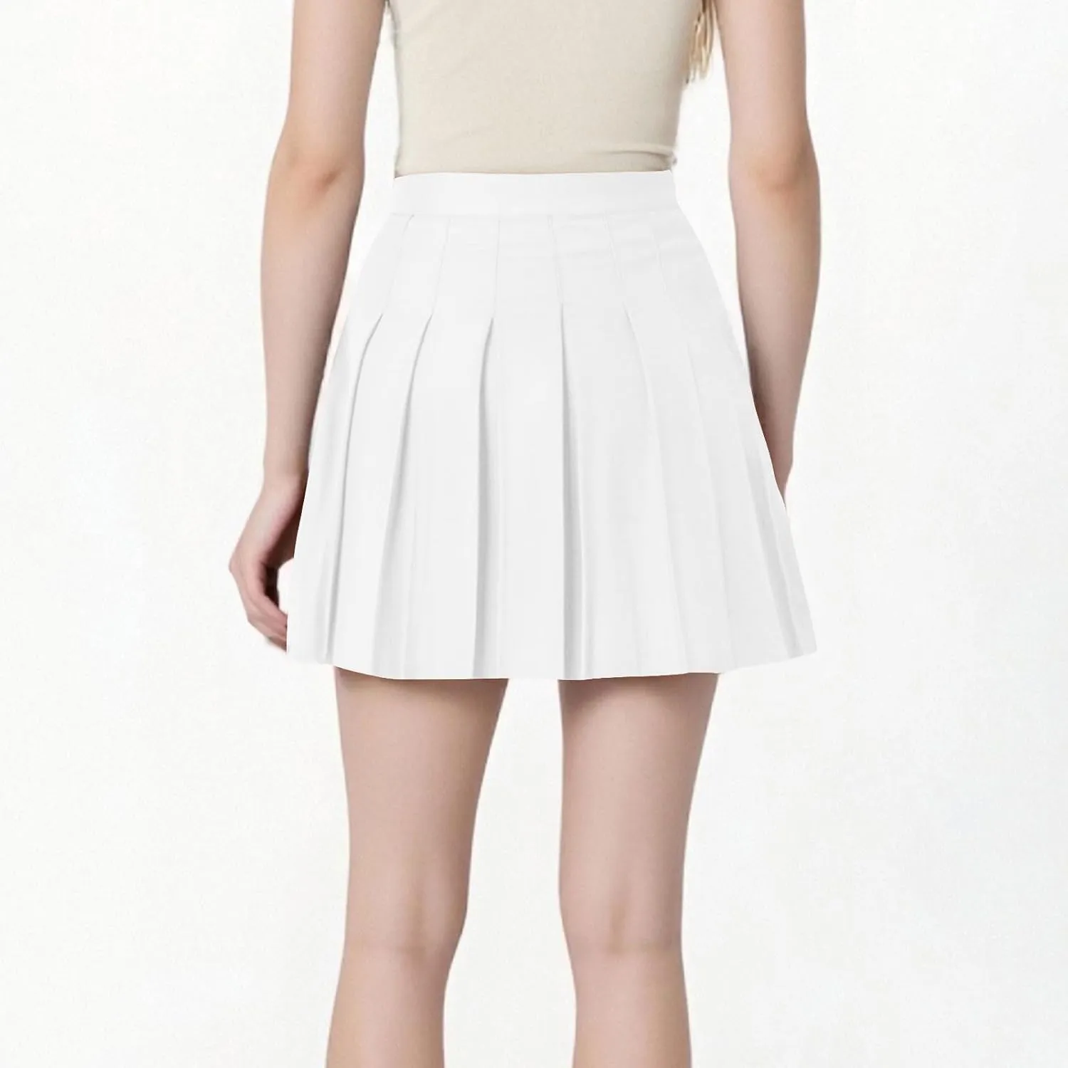 Lmdudan 2025 Womens Pleated Tennis Skirts High Waisted A-line Skirt School Uniform Athletic Golf Skorts with Shorts