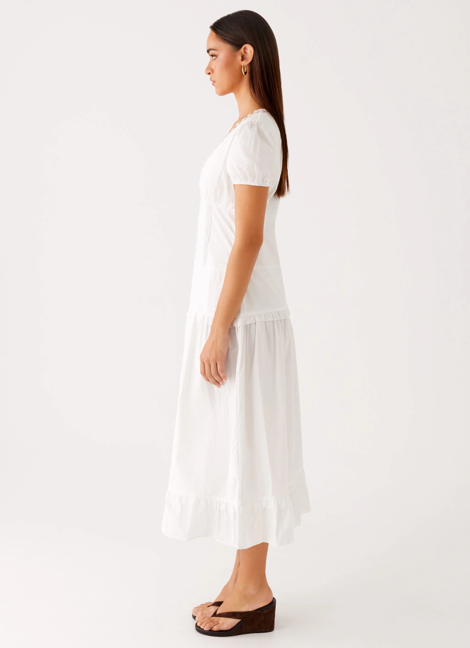 London Midi Dress - White
