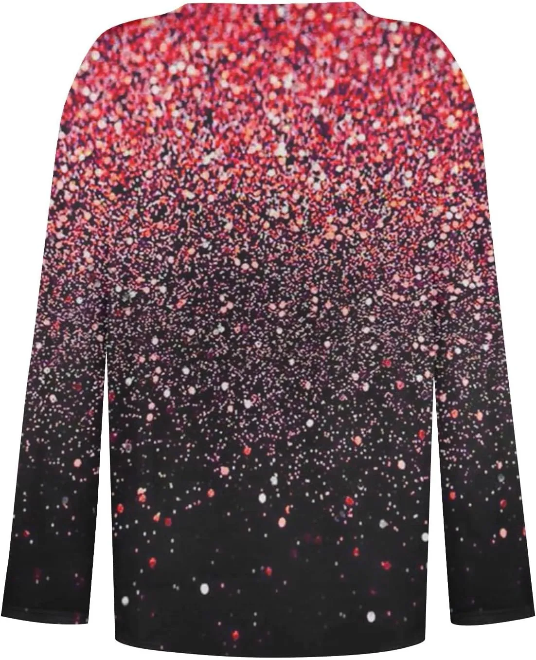 Long Sleeve Shirts for Women V Neck Sequin Tops Casual Comfy Daily Pullover Floral Printed Sparkly Party Blouse