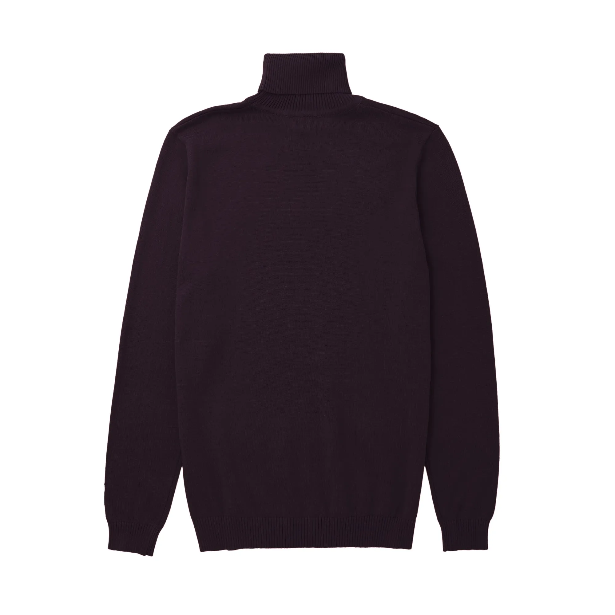 Long Sleeve Turtle Neck Sweater by Lorenzo Franco - Eggplant