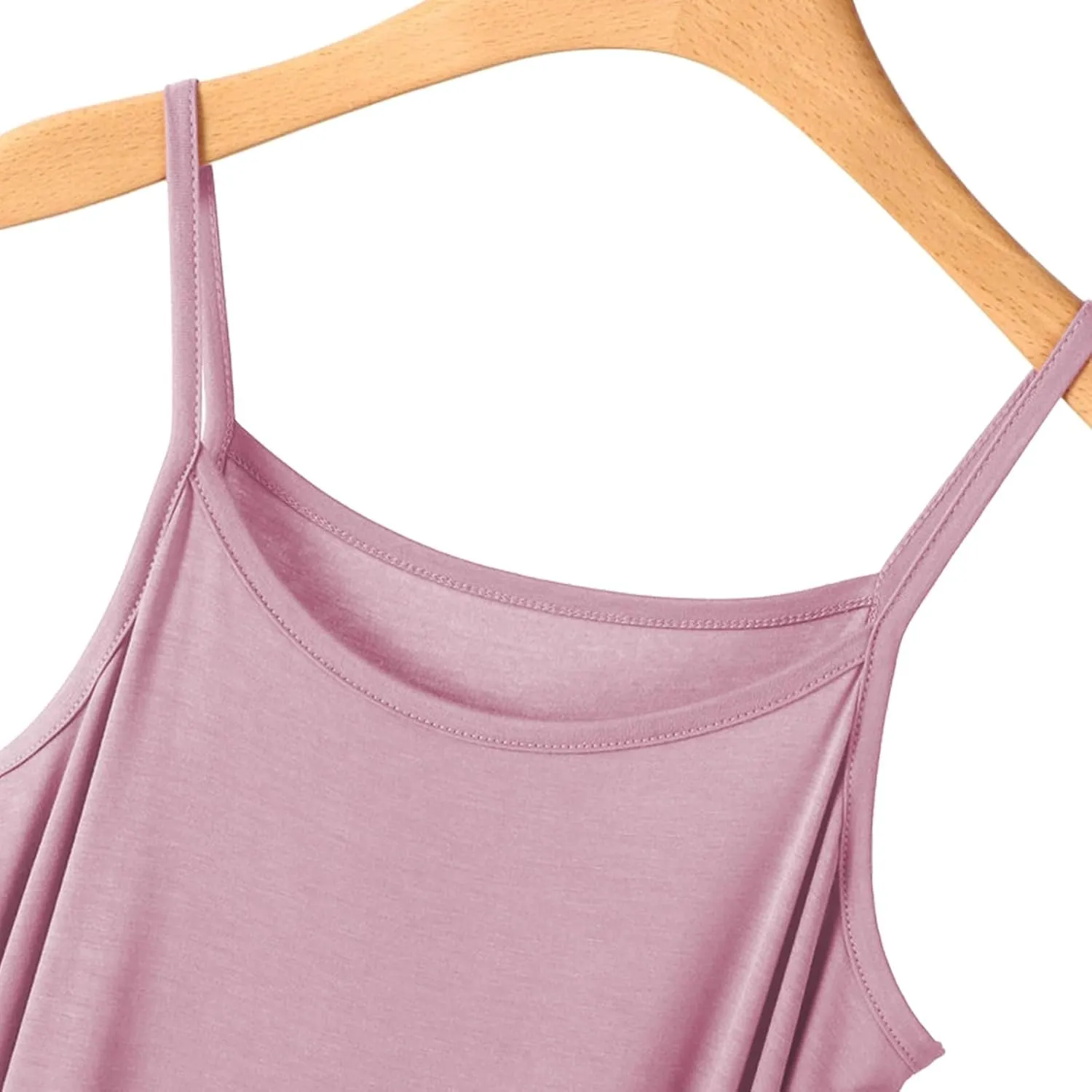 Long Slip Dress for Women Adjustable Spaghetti Straps Cami Slip Dress Soft Crew Neck Nightgown Pajamas Under Dresses