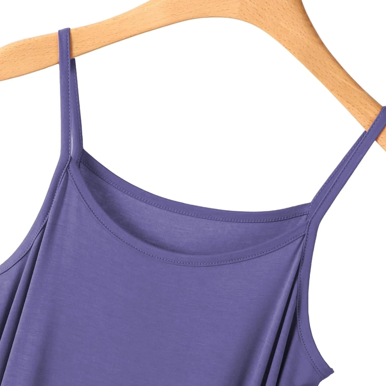 Long Slip Dress for Women Adjustable Spaghetti Straps Cami Slip Dress Soft Crew Neck Nightgown Pajamas Under Dresses