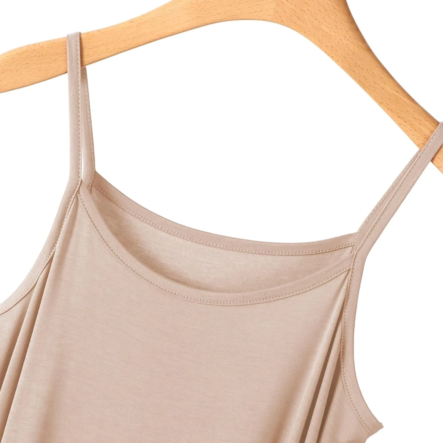 Long Slip Dress for Women Adjustable Spaghetti Straps Cami Slip Dress Soft Crew Neck Nightgown Pajamas Under Dresses
