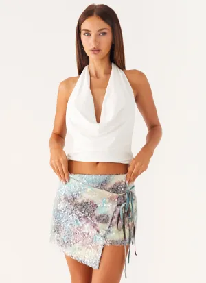 Loranza Sequin Mini Skirt - Sea Splash Loranza Sequin Mini Skirt - Sea Splash