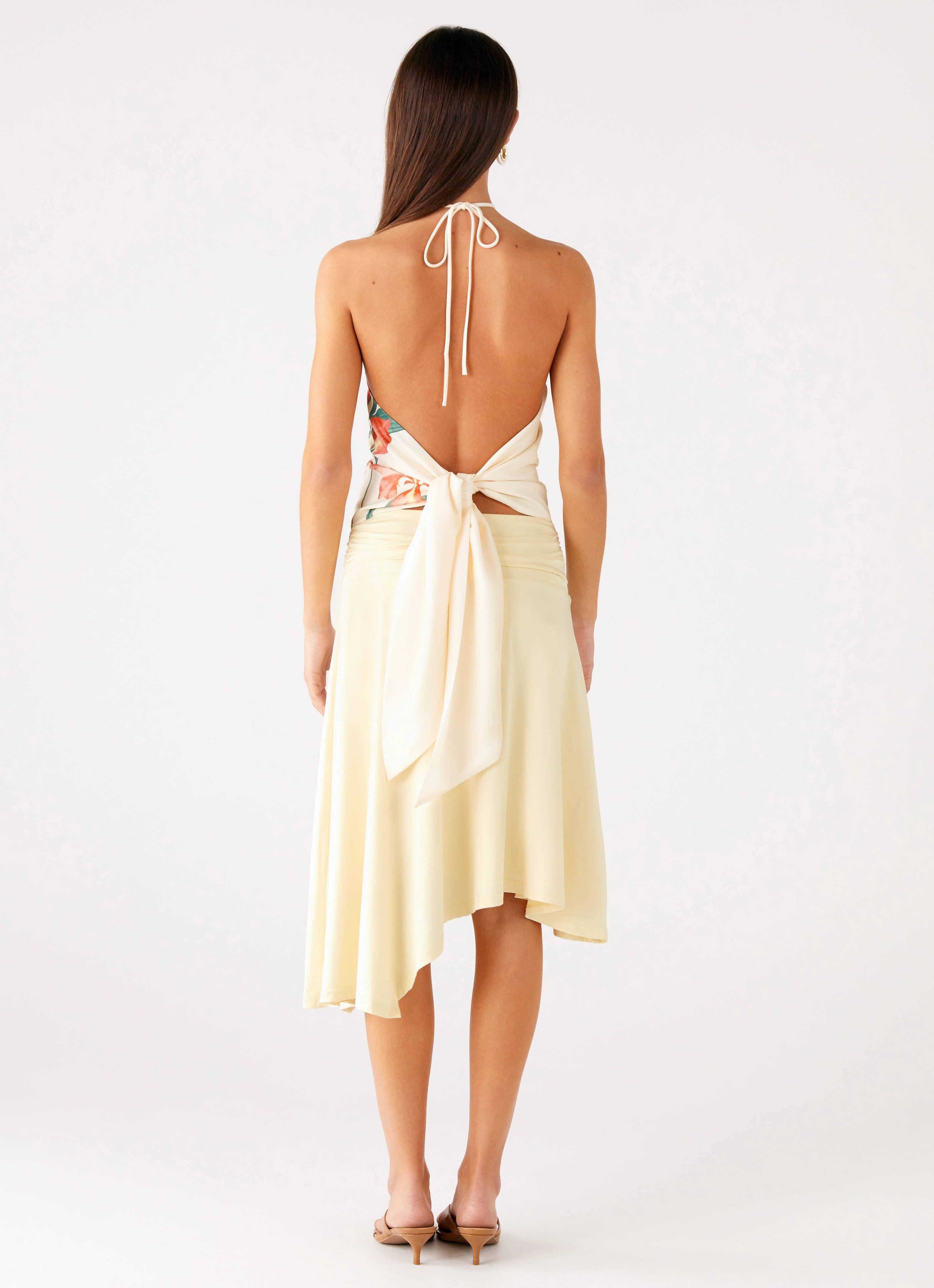 Loreta Beaded Tie Back Top - Siena Floral