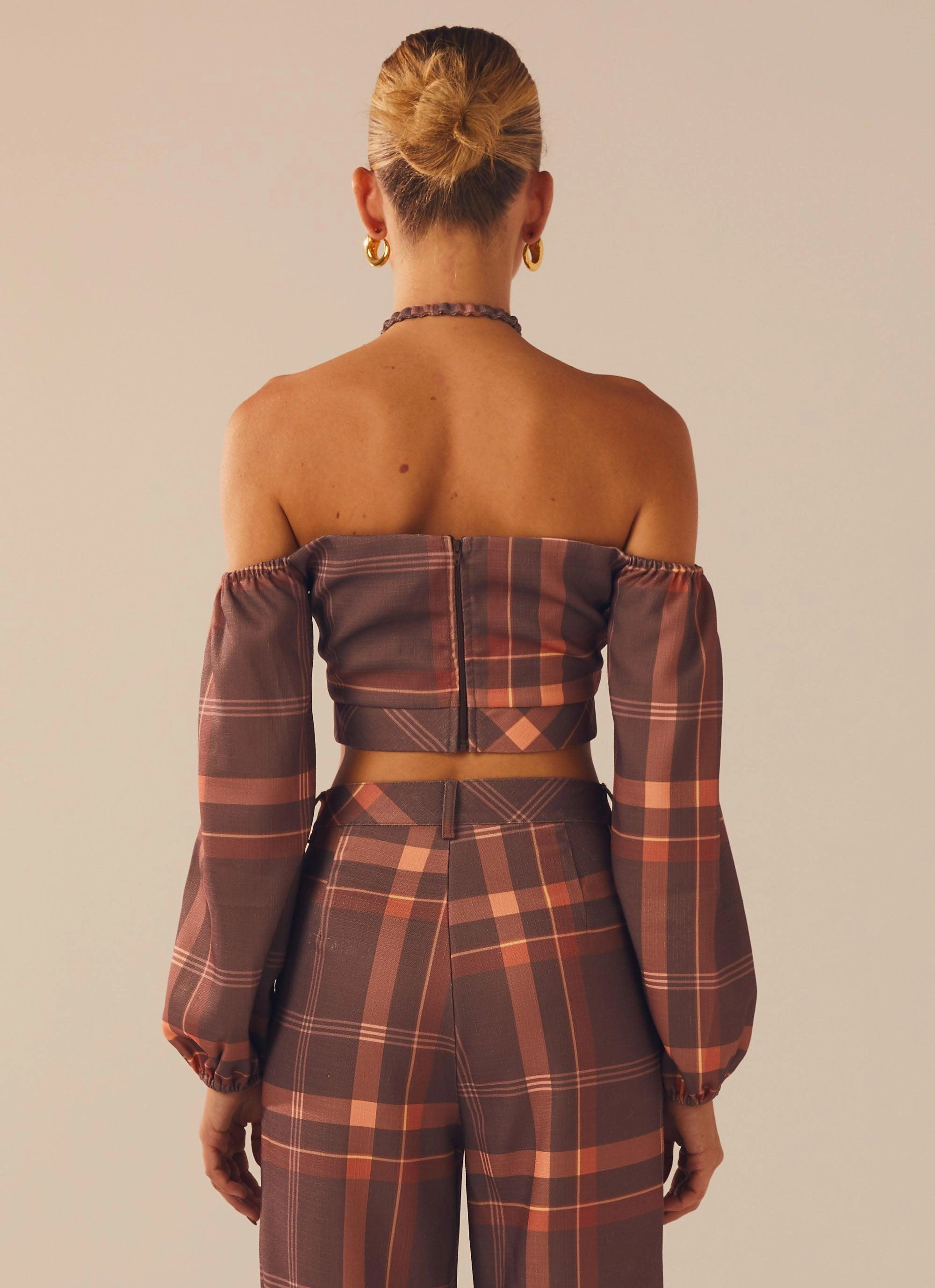 Lose My Cool Crop Top - Chestnut