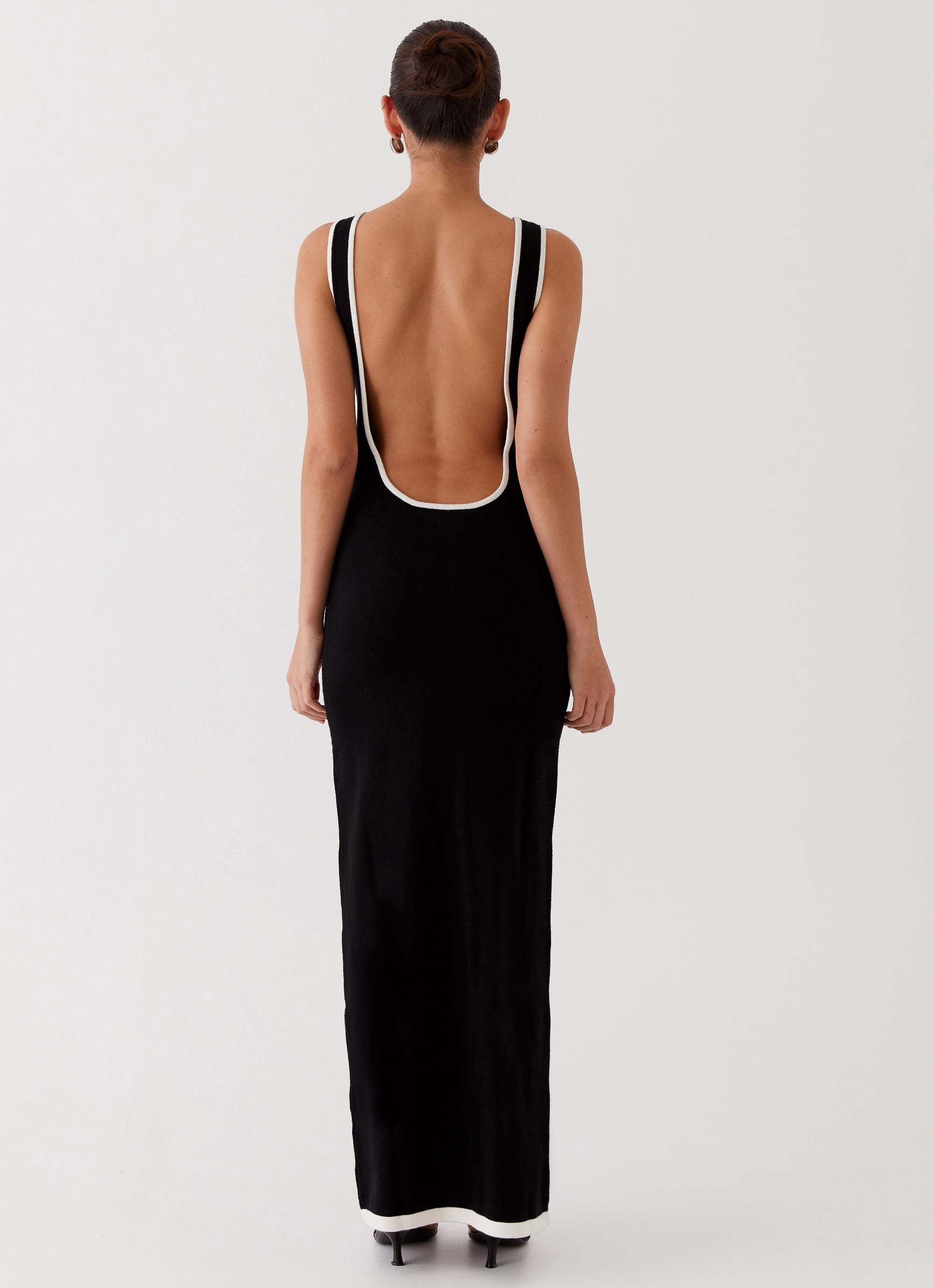 Lost In Paris Knit Maxi Dress - Black