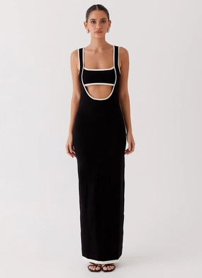 Lost In Paris Knit Maxi Dress - Black Lost In Paris Knit Maxi Dress - Black