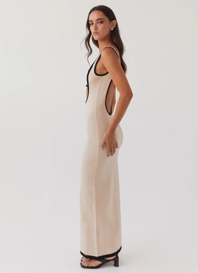 Lost In Paris Knit Maxi Dress - Tapioca Lost In Paris Knit Maxi Dress - Tapioca