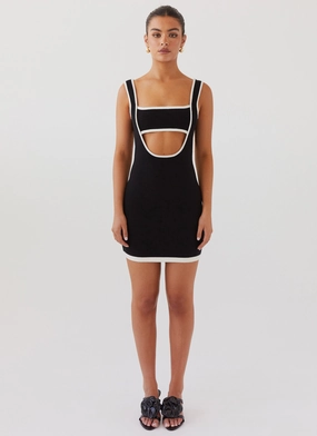 Lost In Paris Knit Mini Dress - Black Lost In Paris Knit Mini Dress - Black